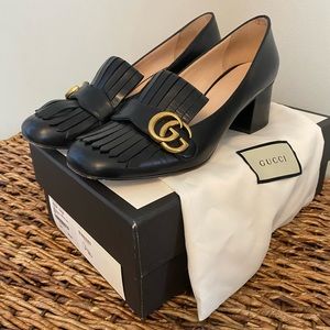 Gucci Marmot Mid-Heel Pump